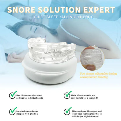Anti-Snoring Mouthpiece + FREE Breath Better-Anti-Snoring Nasal Strips